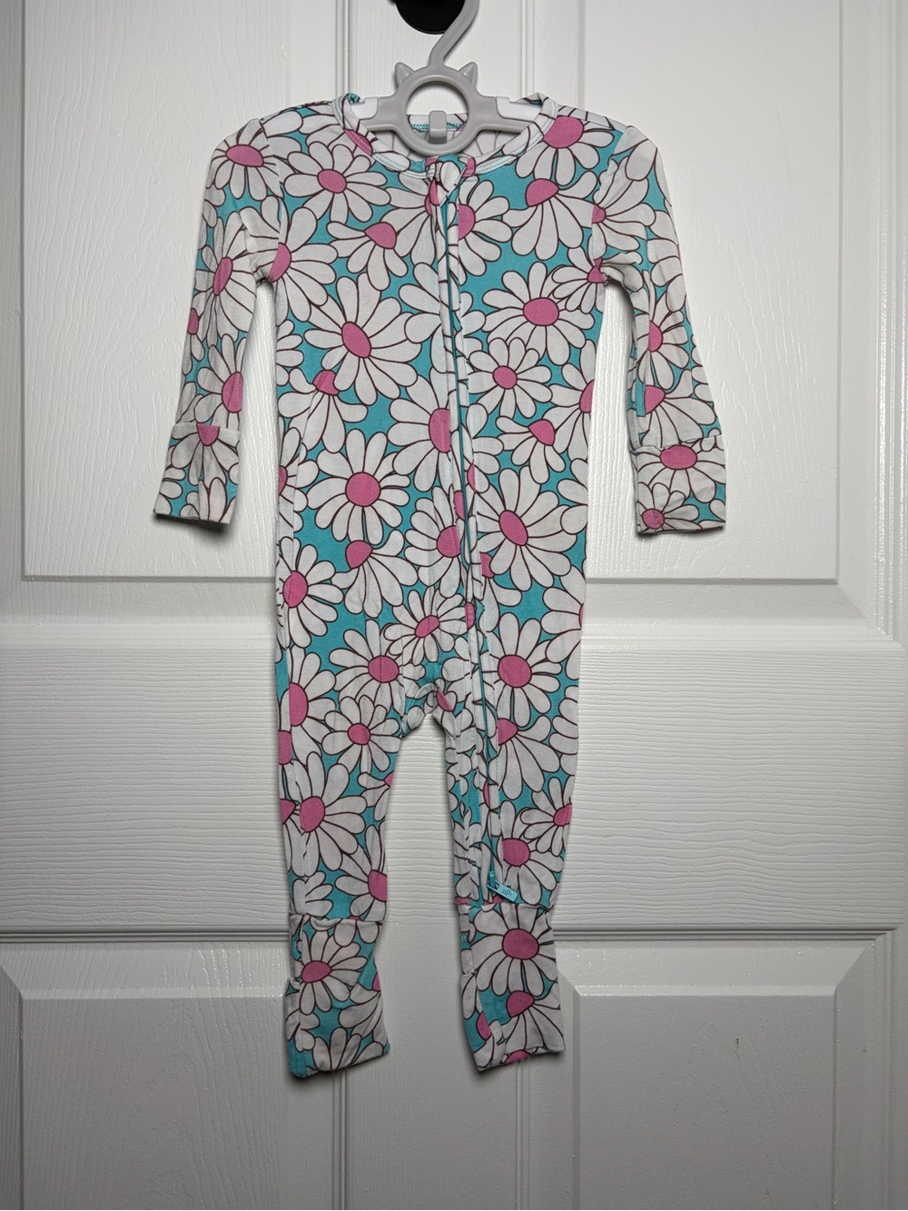 Posh Peanut Retro Daisy Bamboo Convertible Zippy 6-9M Floral GUC